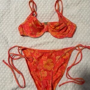 Kulani Kinis Floral Orange Bikini